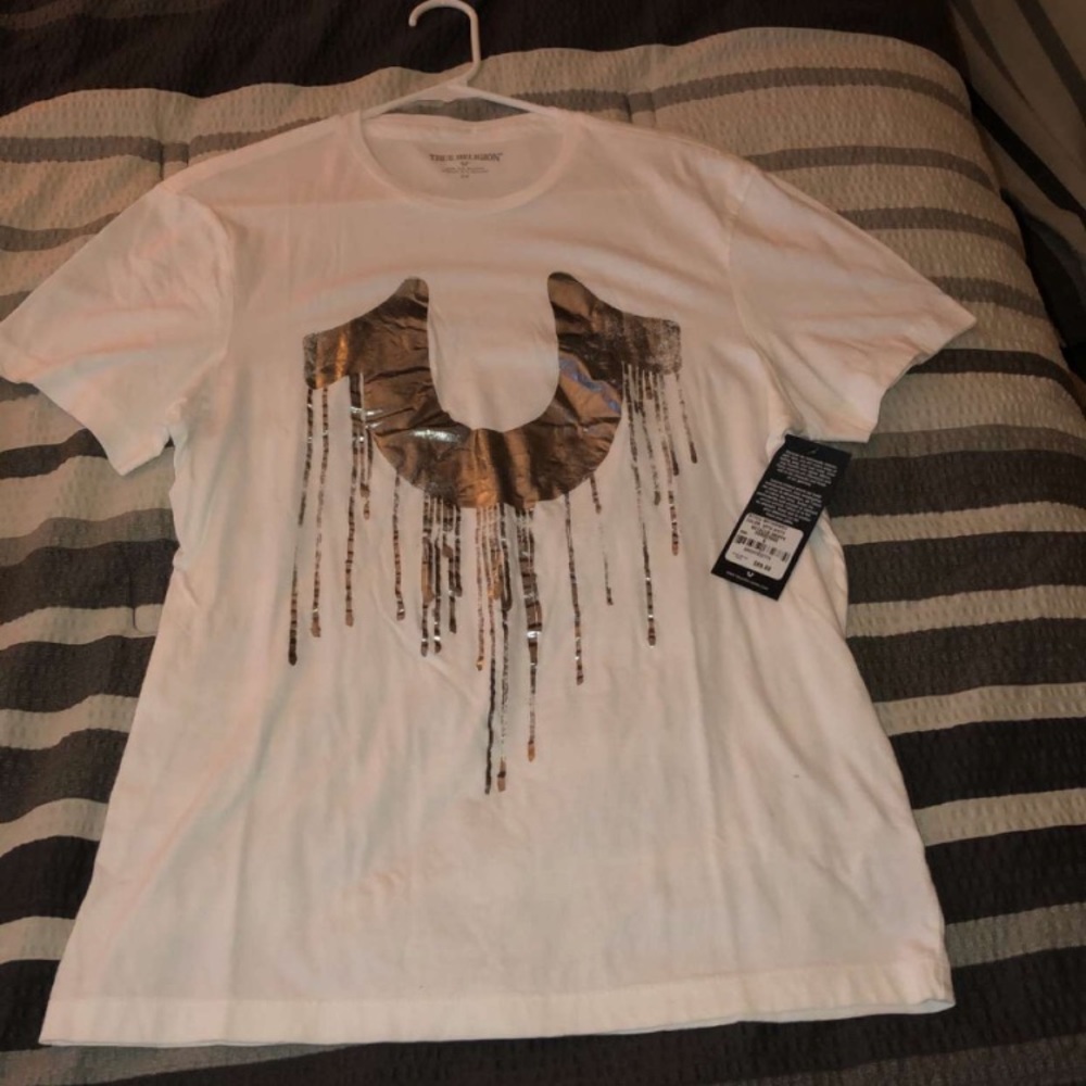 True religion white T-shirt